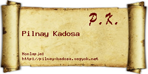 Pilnay Kadosa névjegykártya